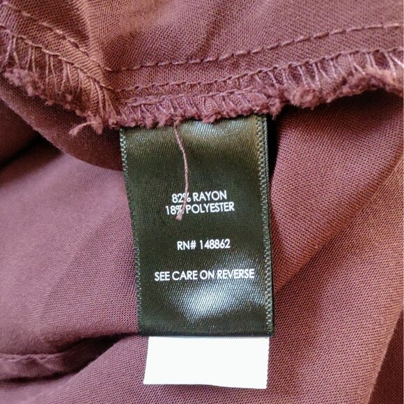 Torrid Harper Blouse Burgundy Womens Size 3 22/24 3X Pockets Tab Sleeves - Picture 6 of 7